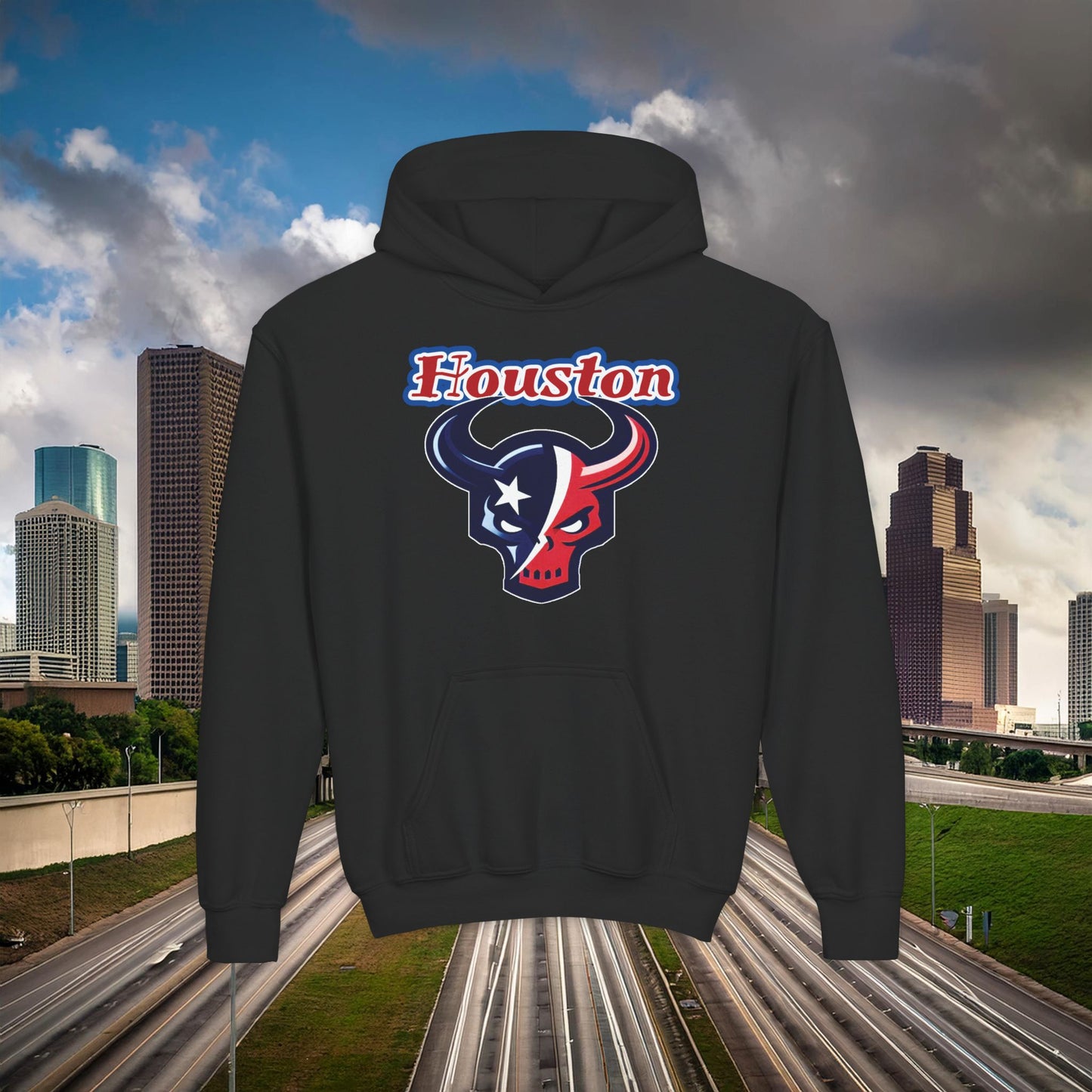 Houston Skull Youth Hoodie