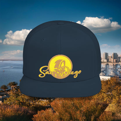 San Diego Baseball Logo Flat Bill Snapback