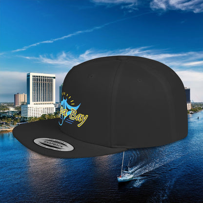 Tampa Bay Baseball Logo Flat Bill Snapback