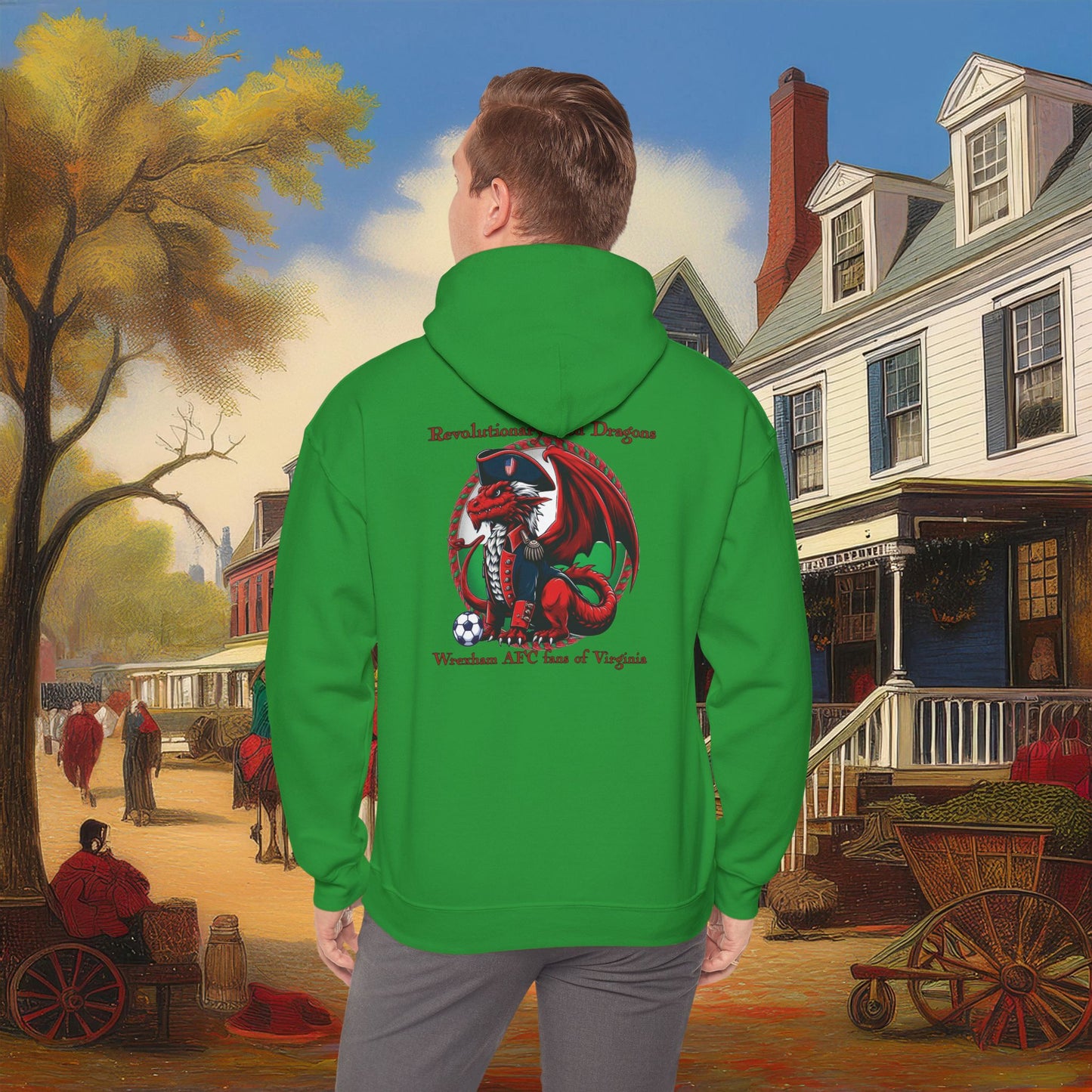 Revolutionary Red Dragons Front & Back Logo Hoodie