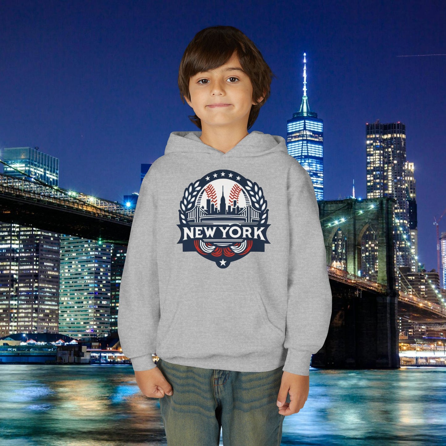 New York Bronx Baseball Youth Hoodie
