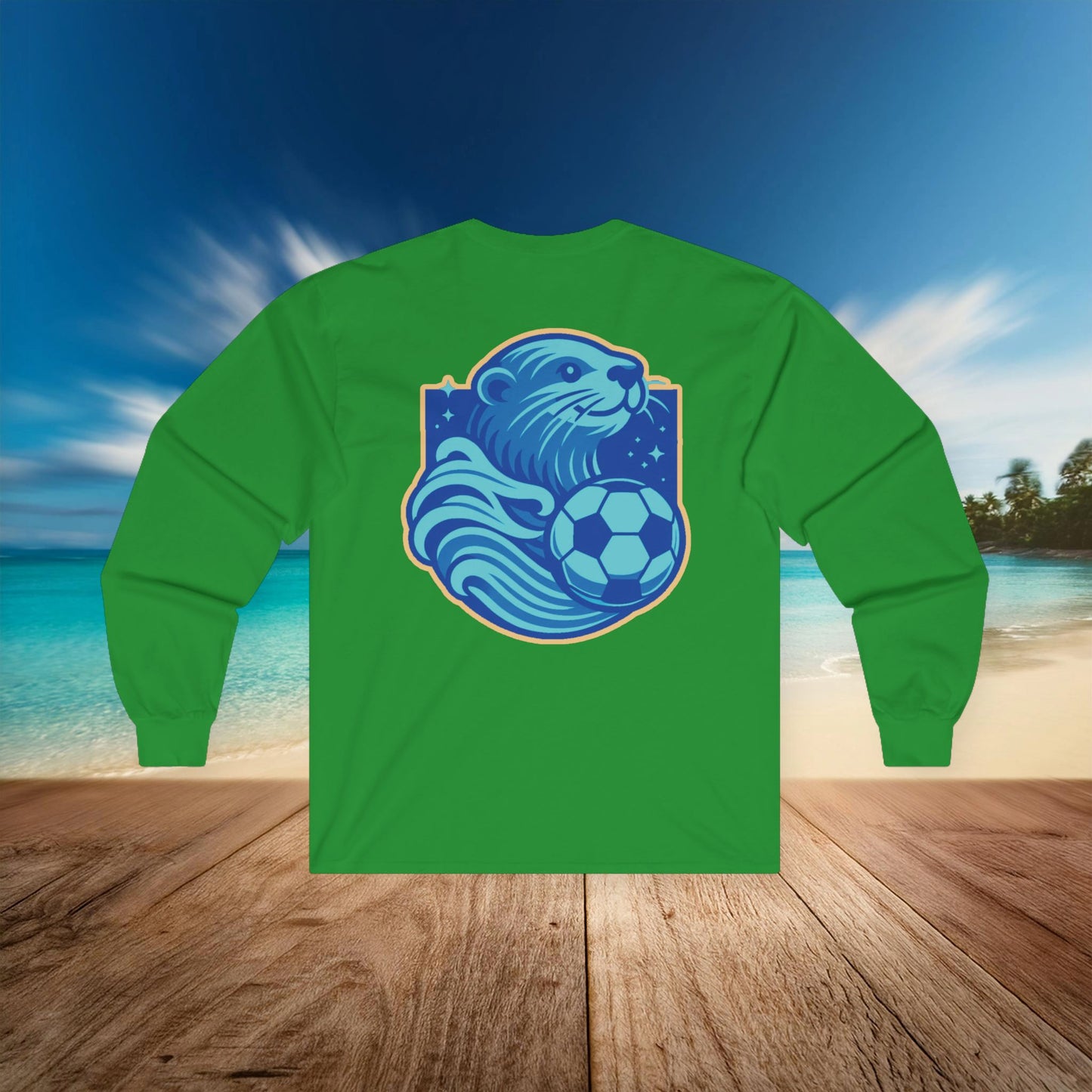 Sea Otter Soccer Logo Long Sleeve Tee