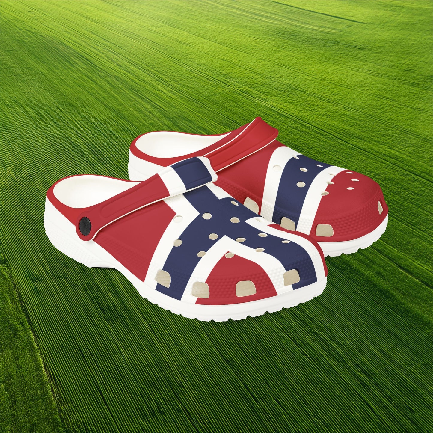 Norwegian Flag Foam Clogs