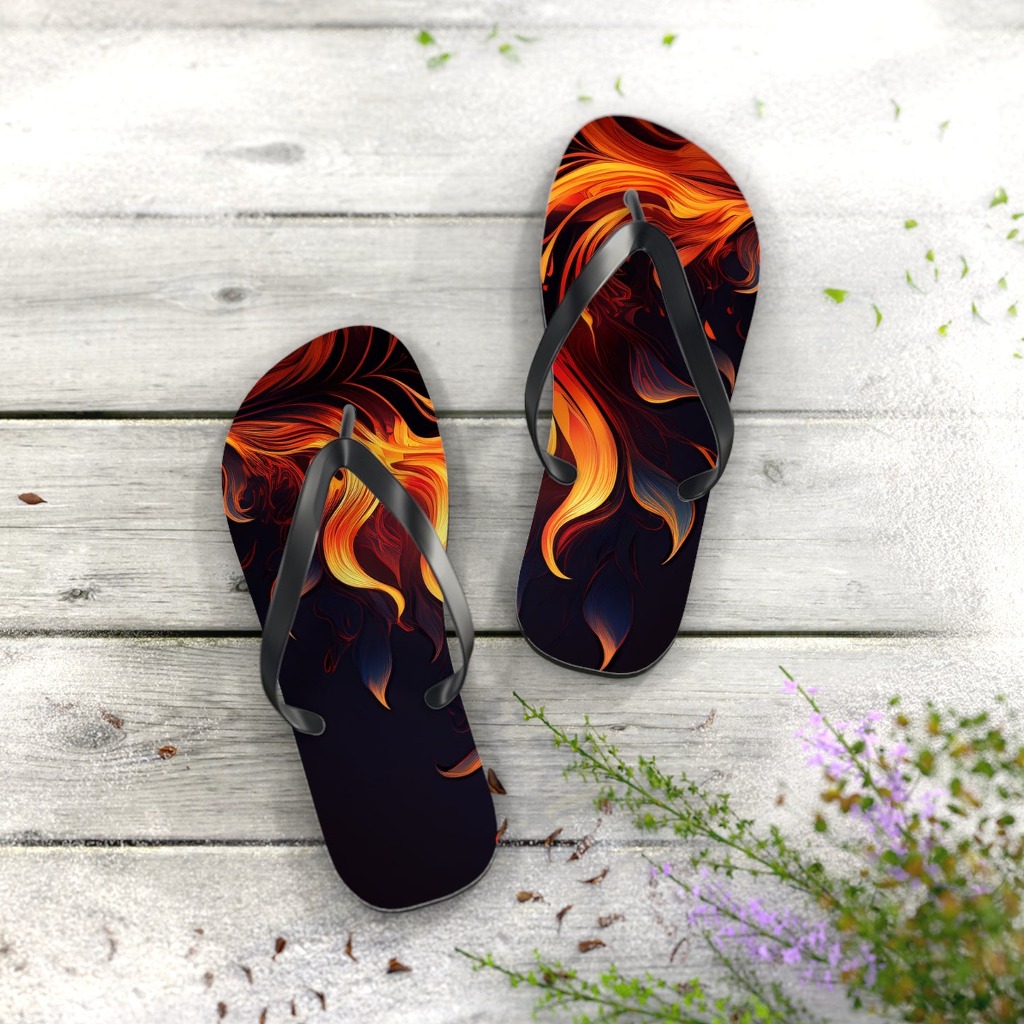 Flames Flip Flops