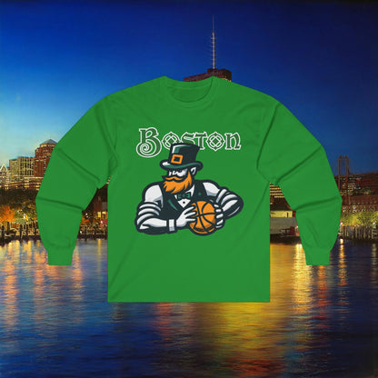Boston Basketball Design Long Sleeve Tee