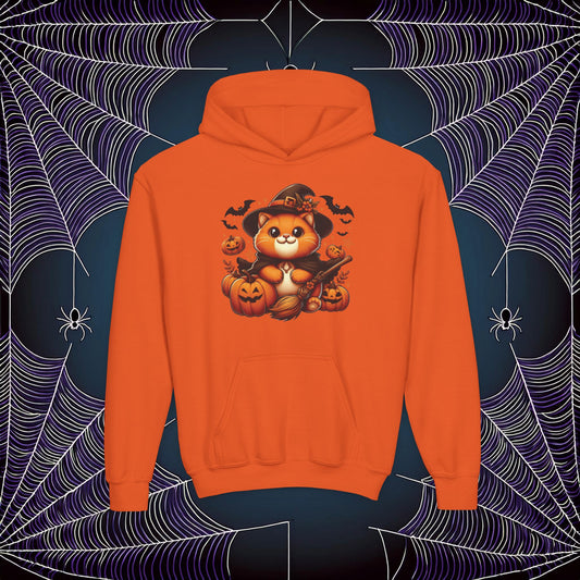 Halloween Cat Youth Hoodie