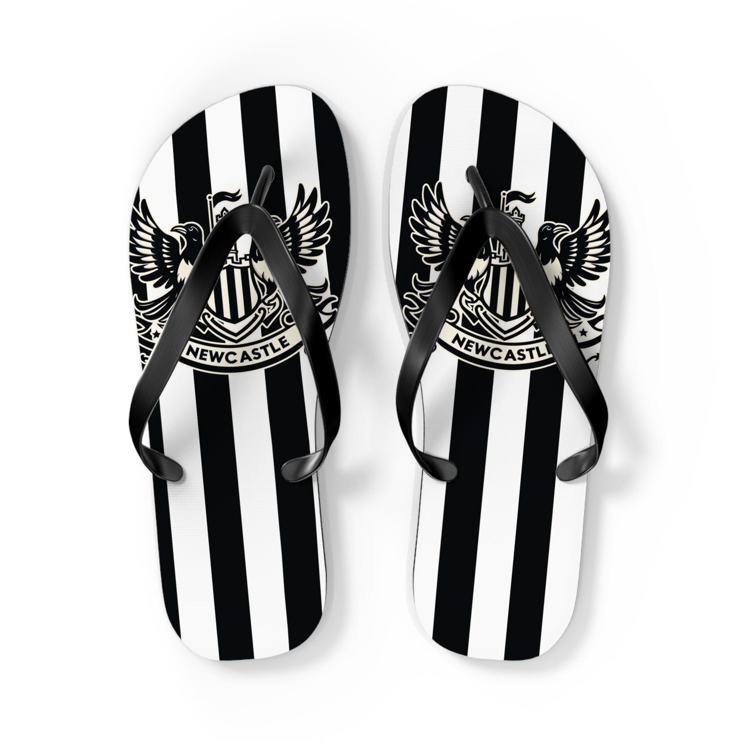 Newcastle United B&W Crest Flip Flops