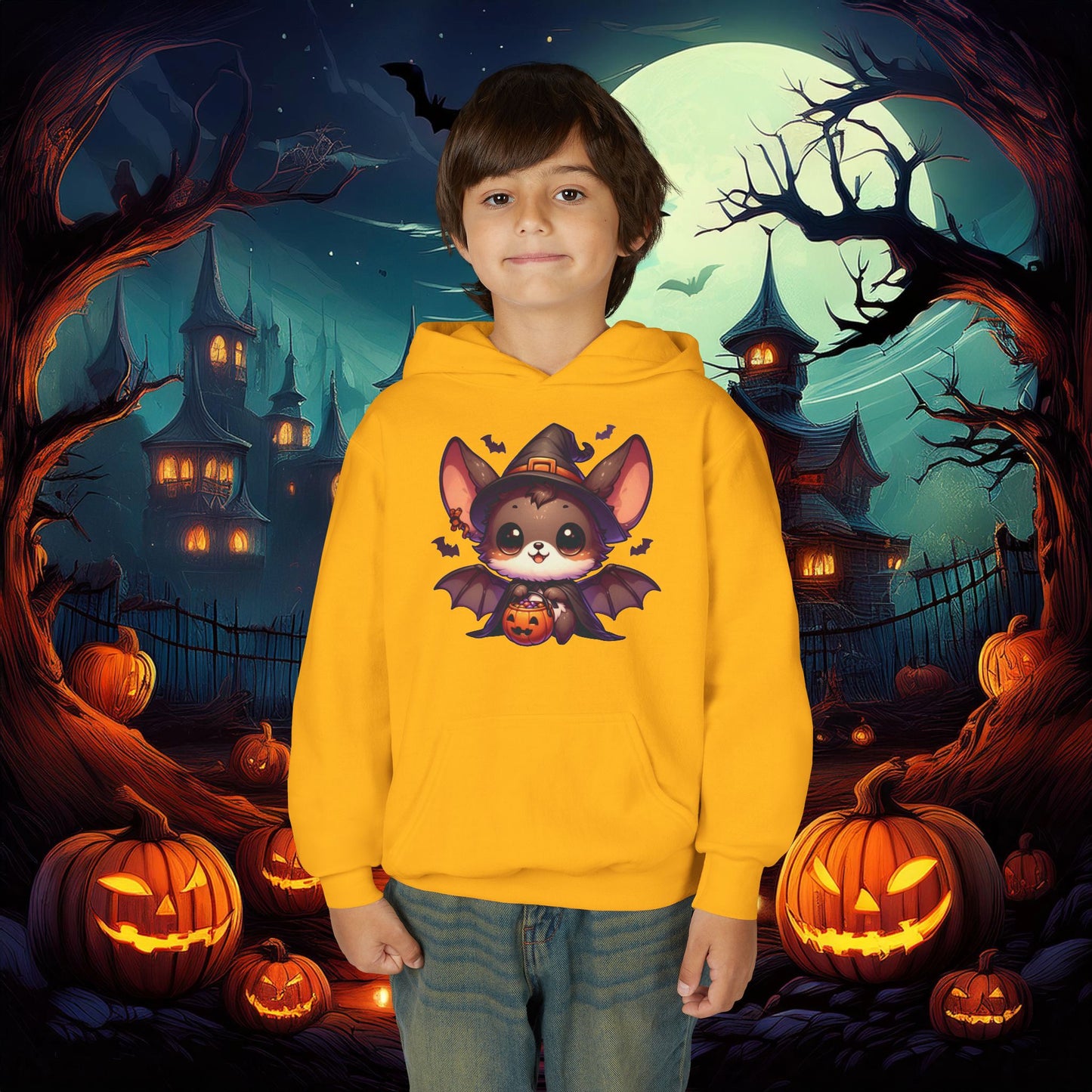 Cute Bat Youth Hoodie
