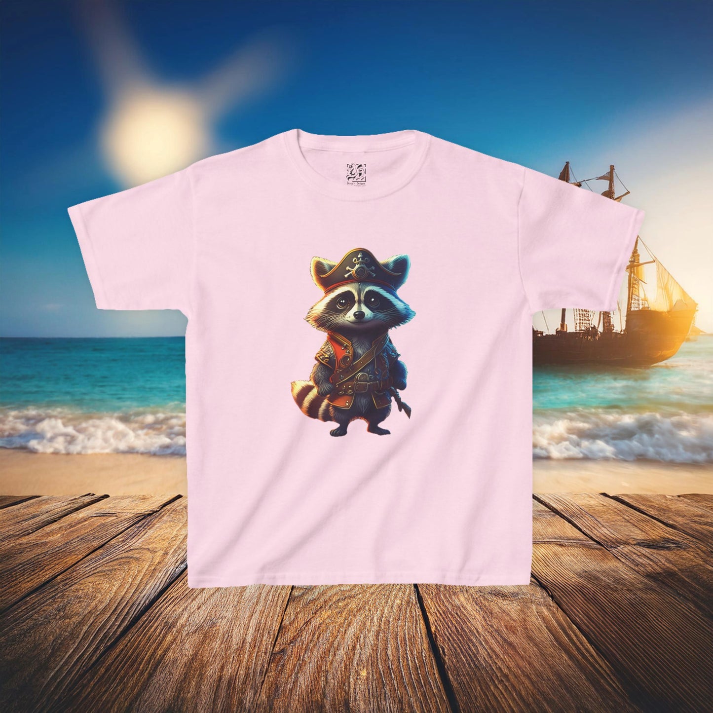 Raccoon Pirate Kids Tee