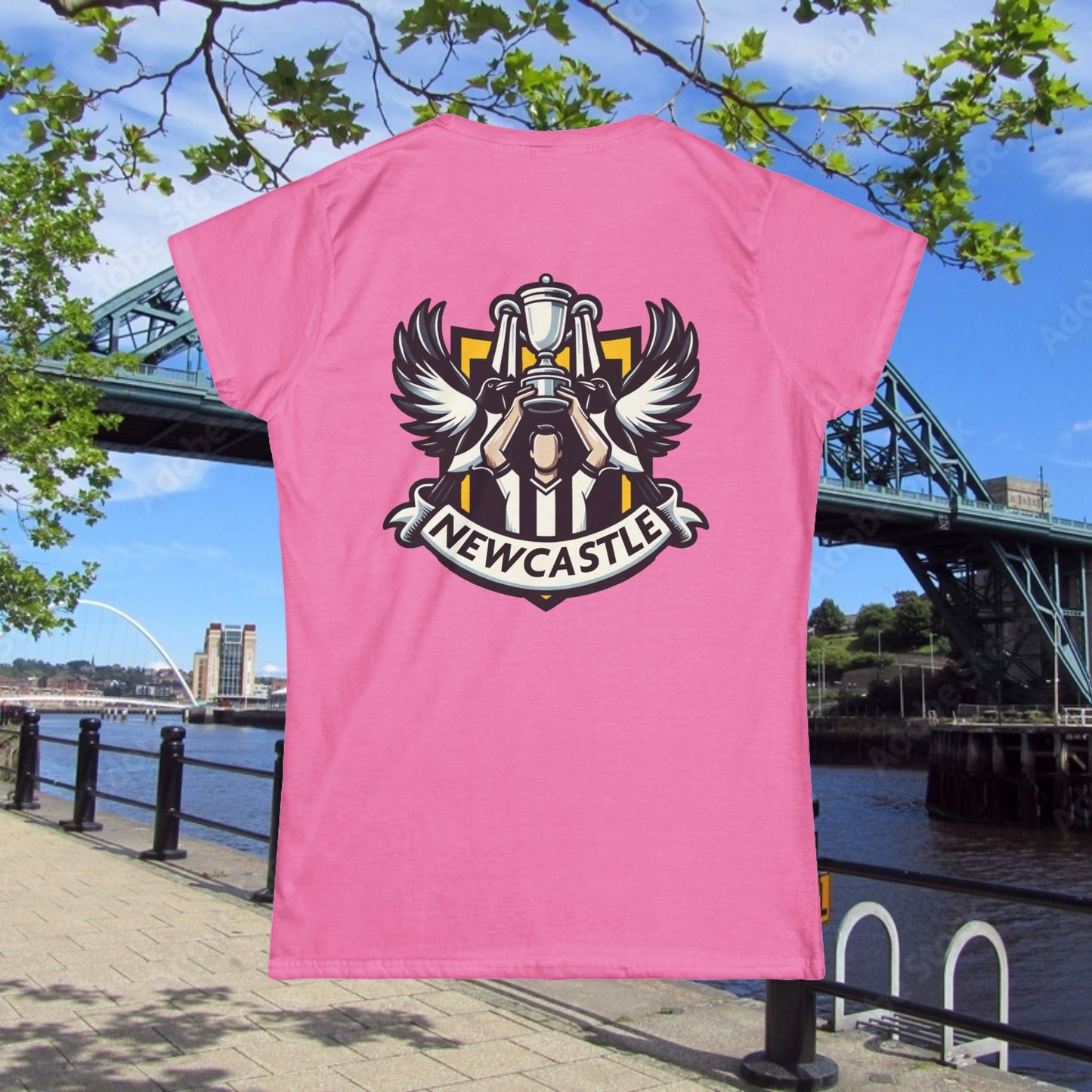 Newcastle Cup Champions Crest Women's Softstyle Tee
