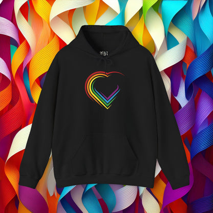 Rainbow Heart Unisex Hoodie