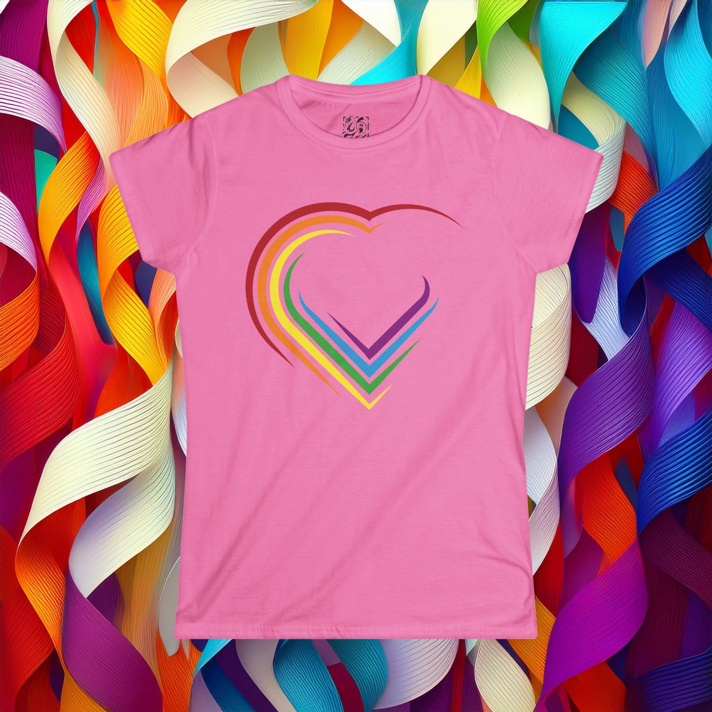 Rainbow Heart Women's Softstyle Tee