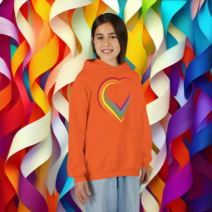 Rainbow Heart Youth Hoodie