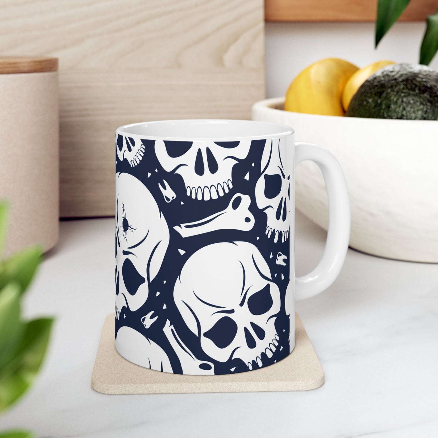 Skull Pattern Ceramic Mug (11oz/15oz)