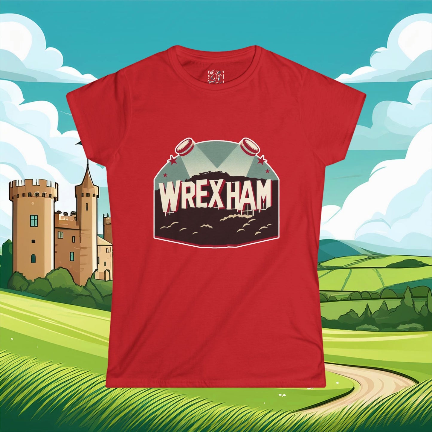 Wrexham Hollywood Sign Women's Softstyle Tee