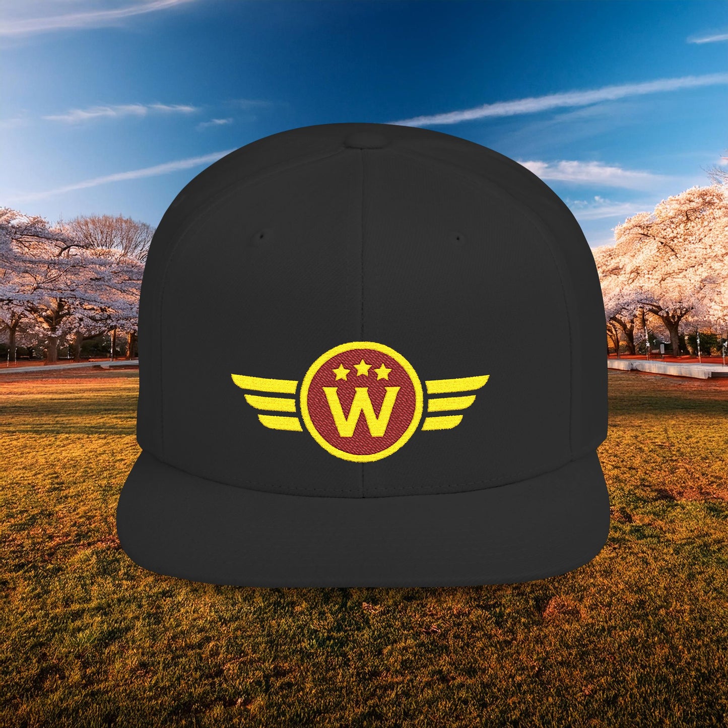 Washington DC Football Logo Flat Bill Snapback