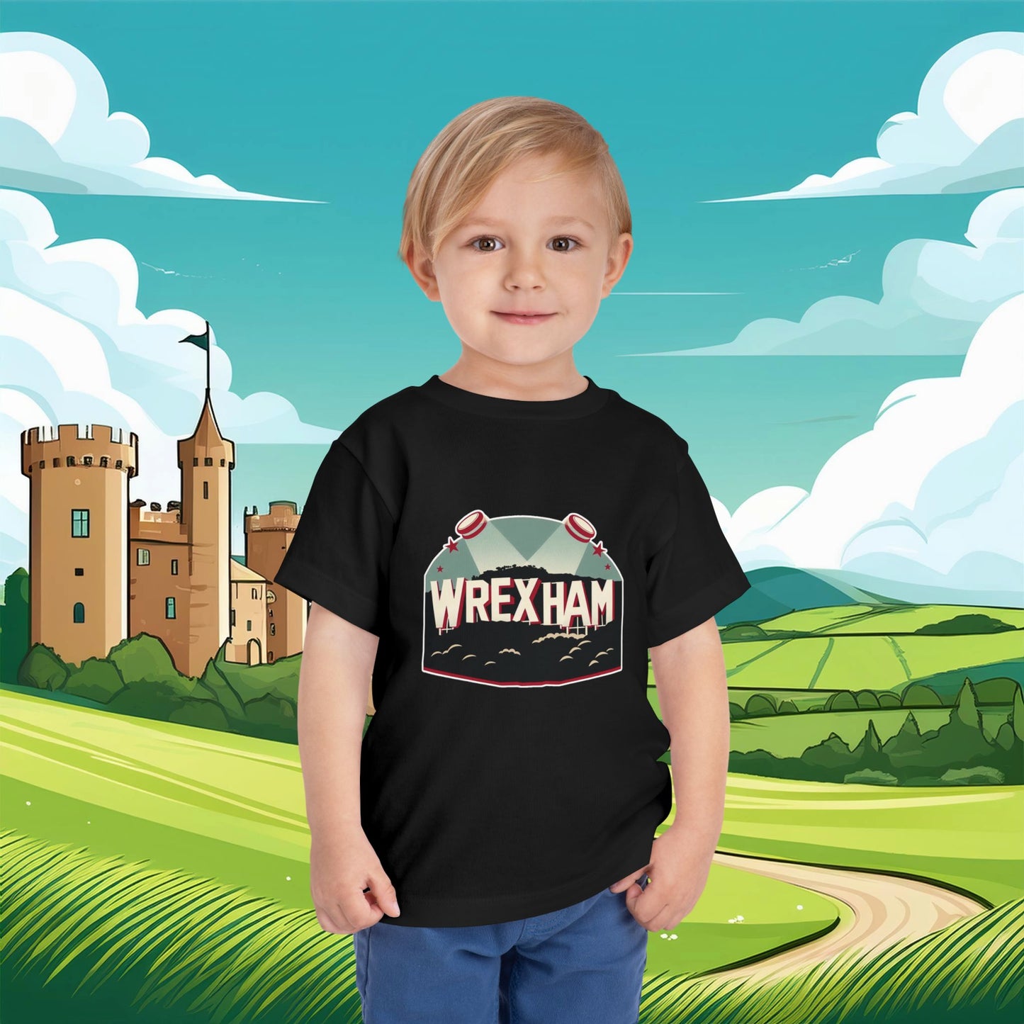 Wrexham Hollywood Sign Toddler Tee