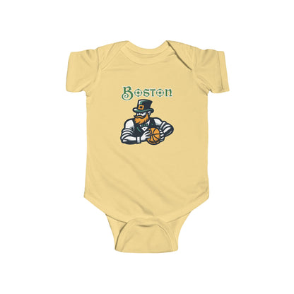 Boston Basketball Design Infant Bodysuit
