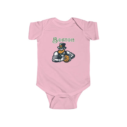 Boston Basketball Design Infant Bodysuit