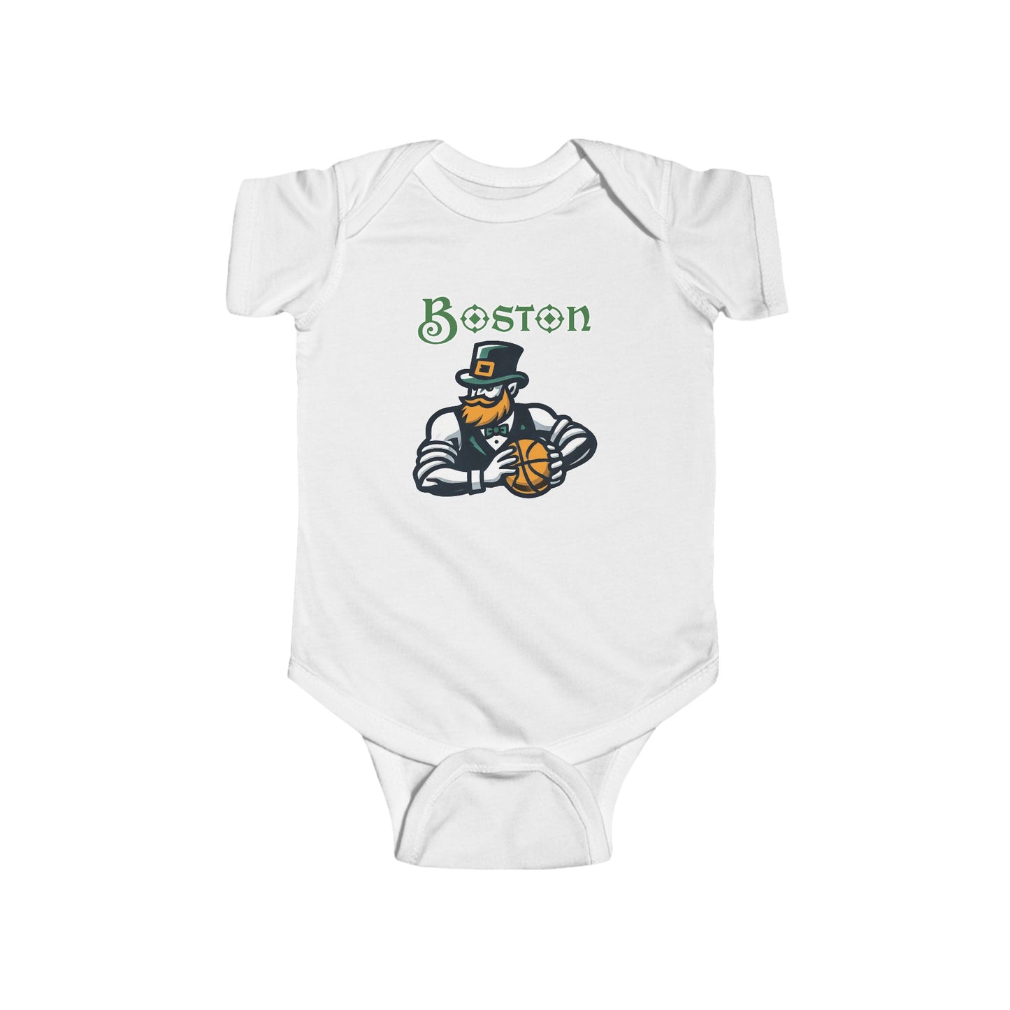 Boston Basketball Design Infant Bodysuit