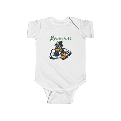 Boston Basketball Design Infant Bodysuit