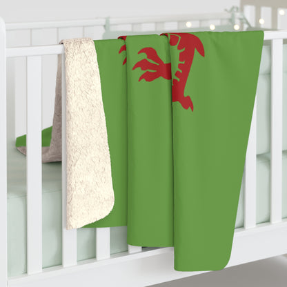 The Welsh Dragon Sherpa Fleece Blanket