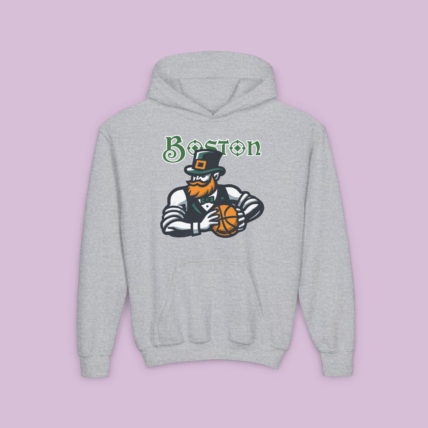 Boston Basketball Design Youth Hoodie