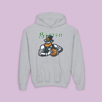 Boston Basketball Design Youth Hoodie