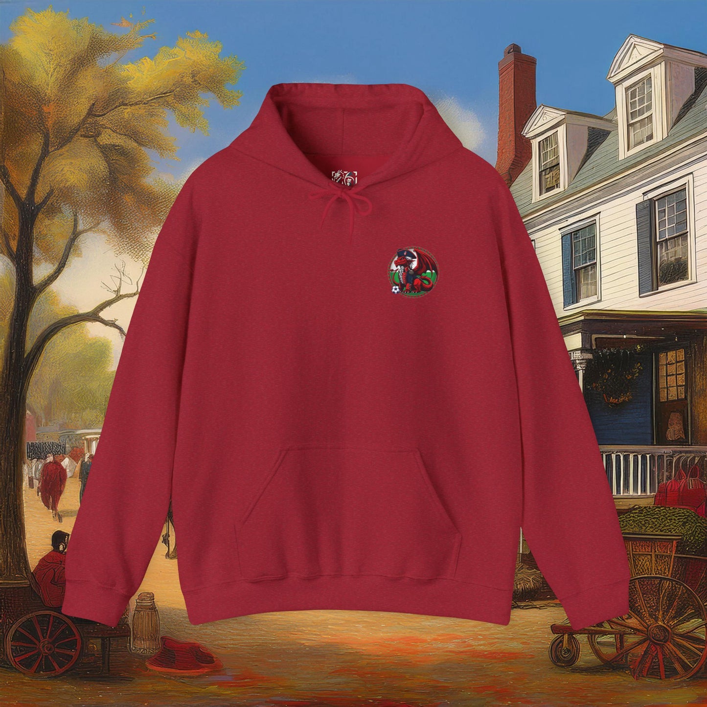 Revolutionary Red Dragons Front & Back Logo Hoodie