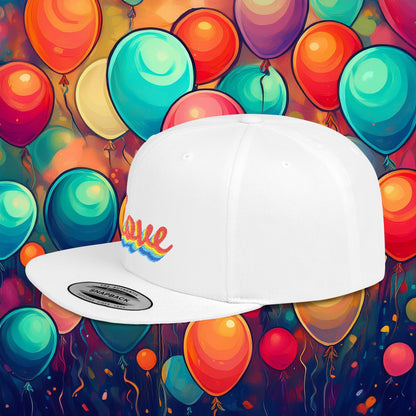 Rainbow Love Flat Bill Snapback