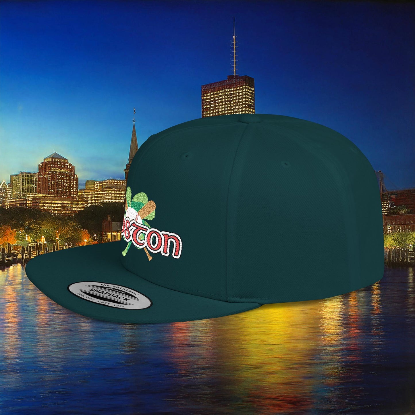Boston Shamrock Baseball Flat Bill Snapback