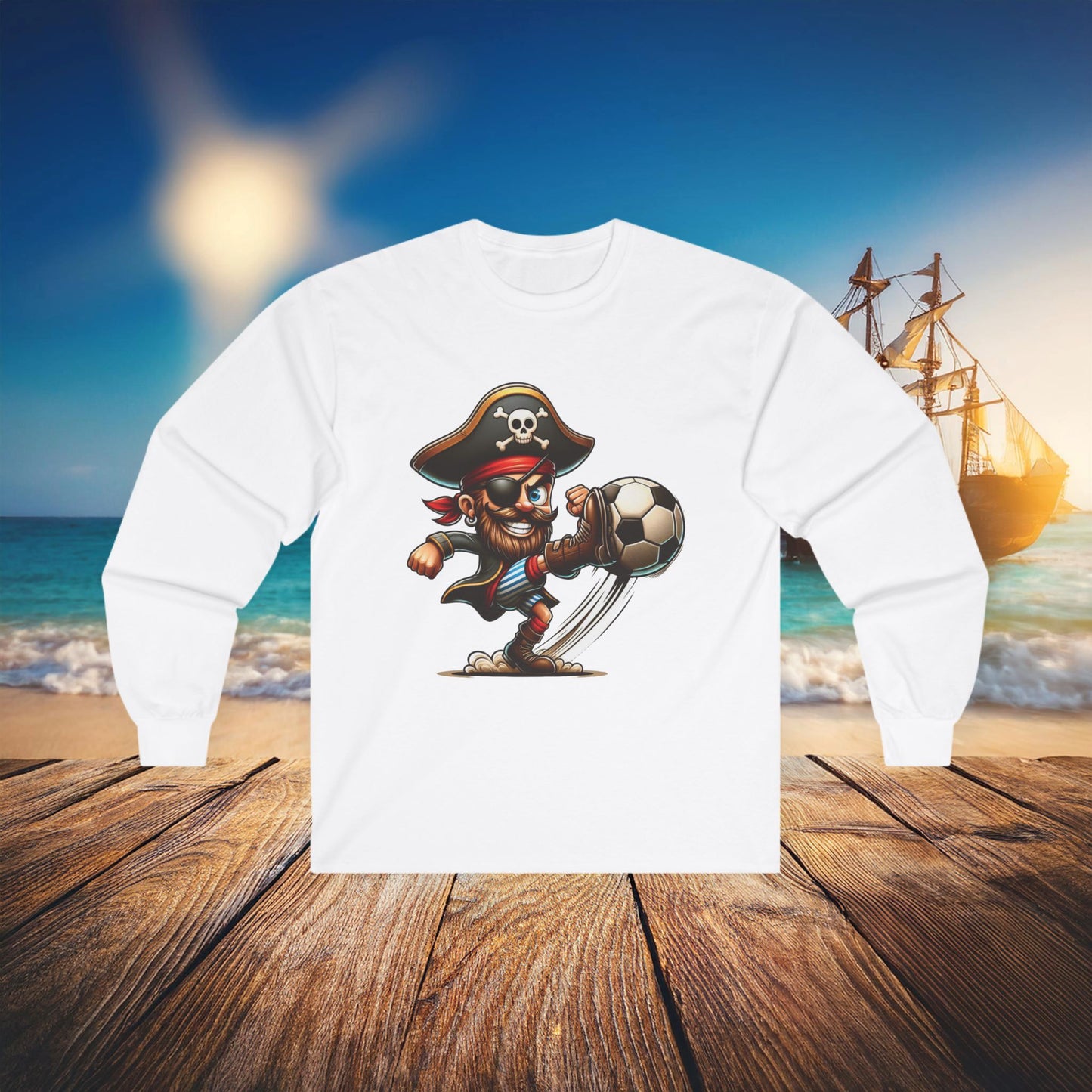 St Pauli Pirate Soccer Long Sleeve Tee