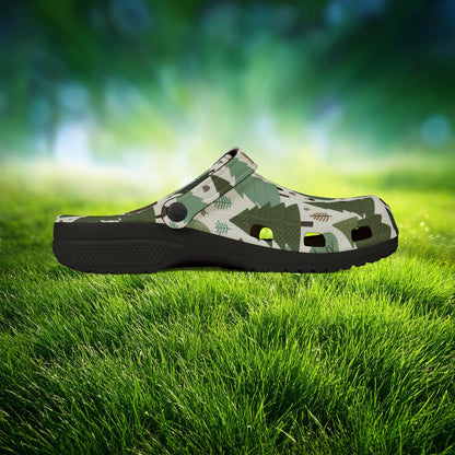 Forest Pattern Foam Clogs