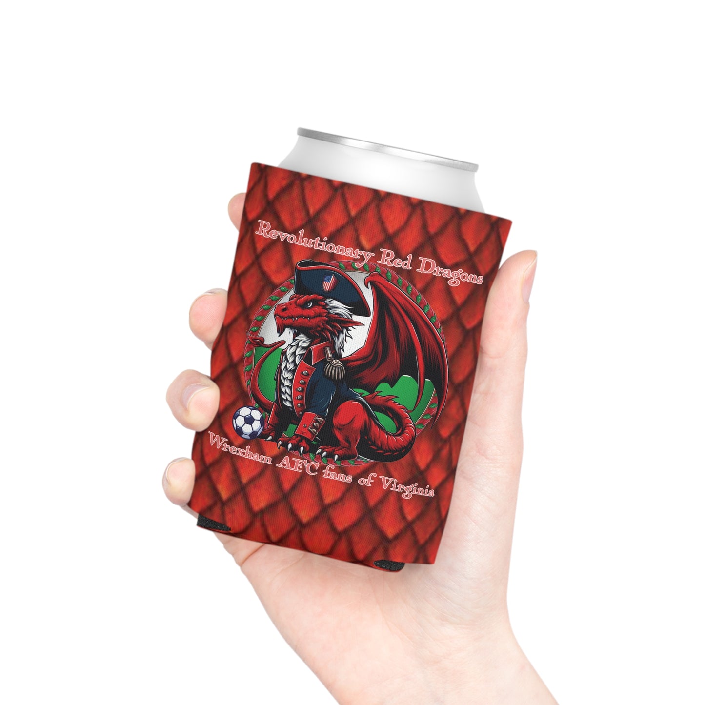 Revolutionary Red Dragons Logo Can Cooler - Scales
