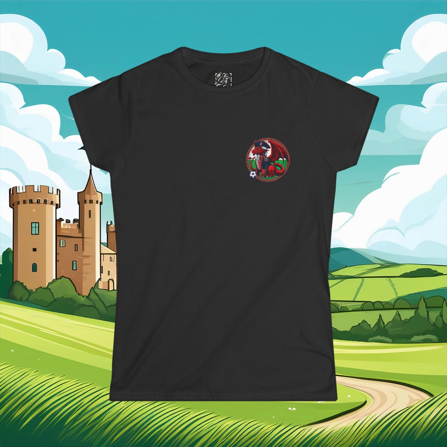 Revolutionary Red Dragons Front & Back Logo Women's Softstyle Tee