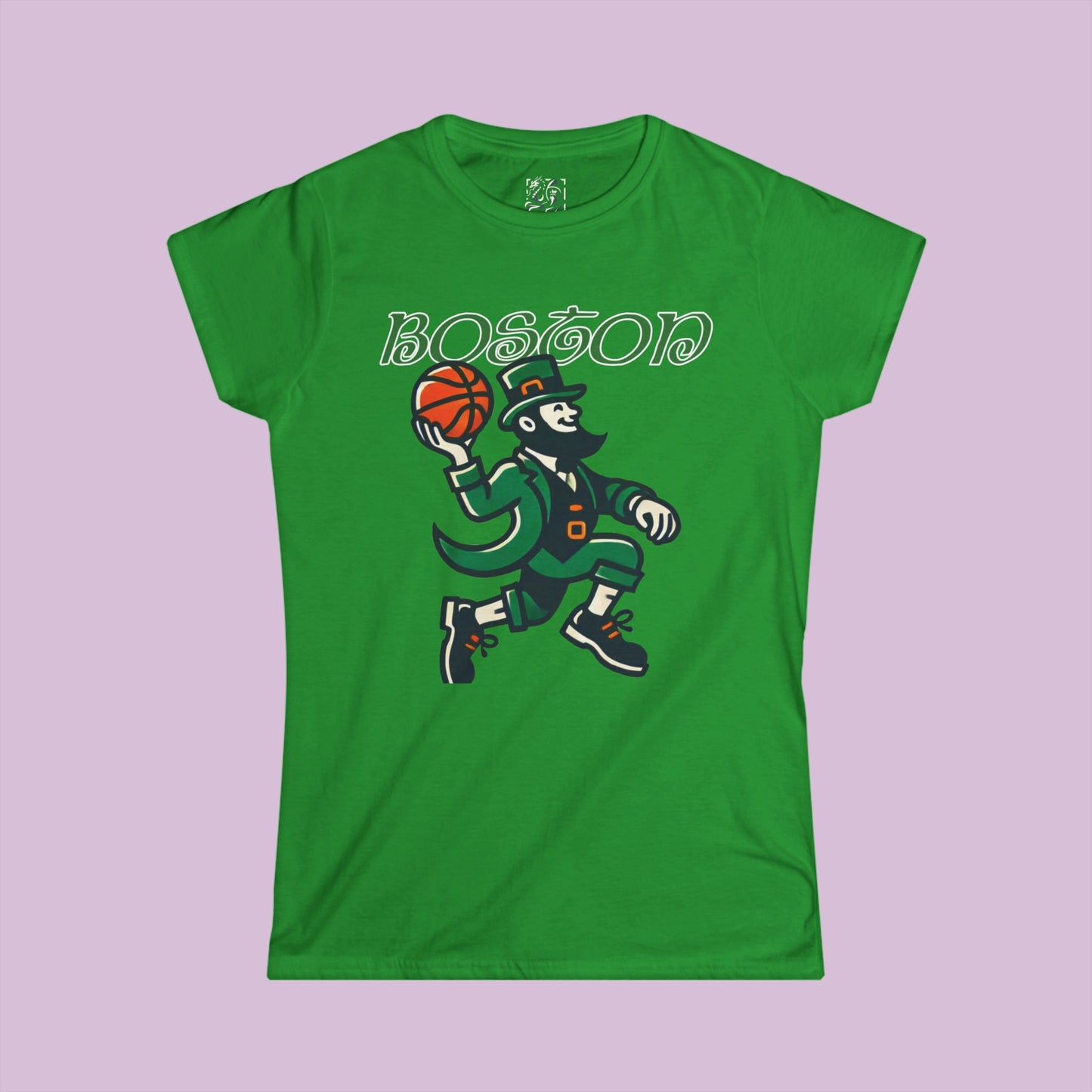Boston Basketball Logo Women's Softstyle Tee