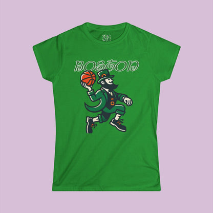 Boston Basketball Logo Women's Softstyle Tee