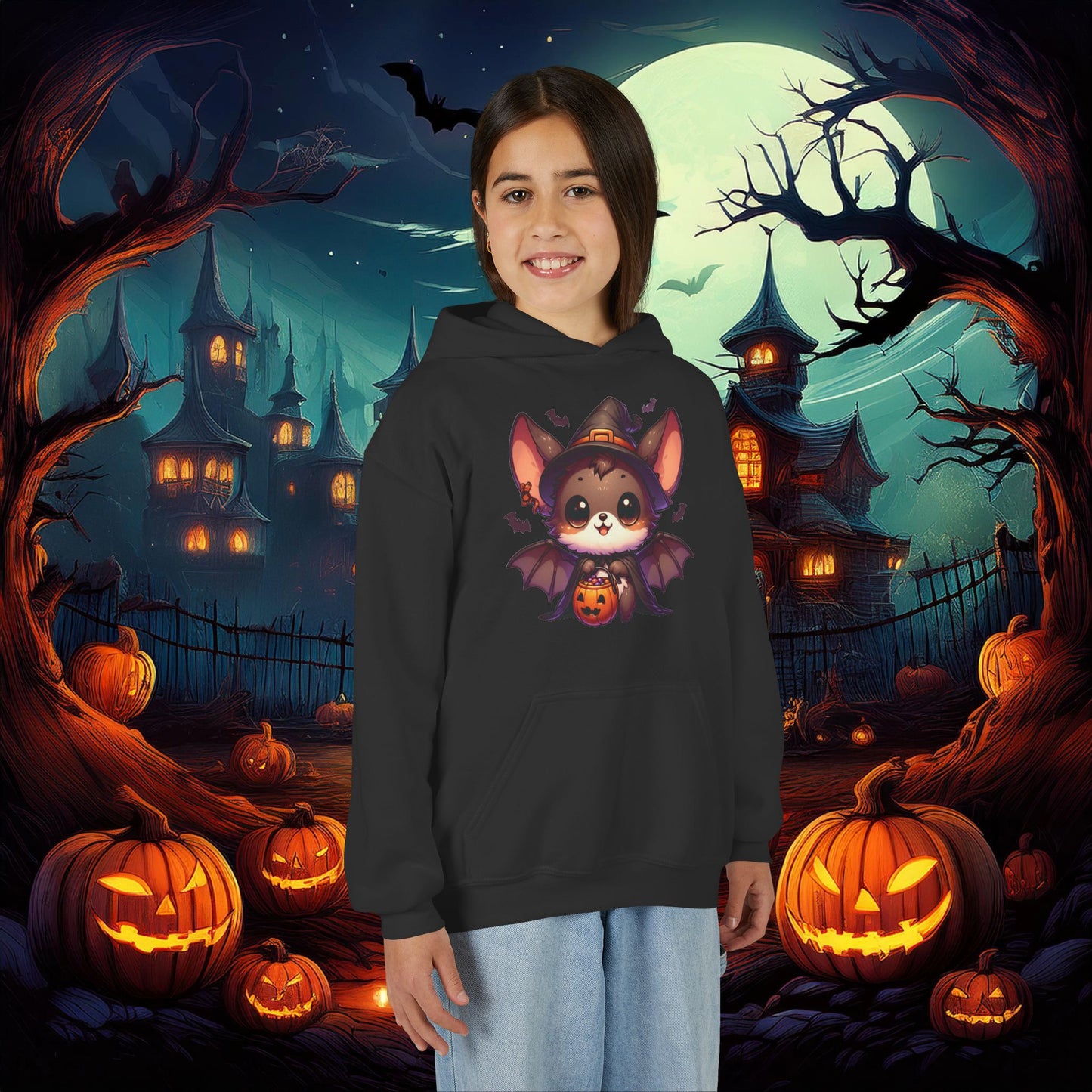 Cute Bat Youth Hoodie