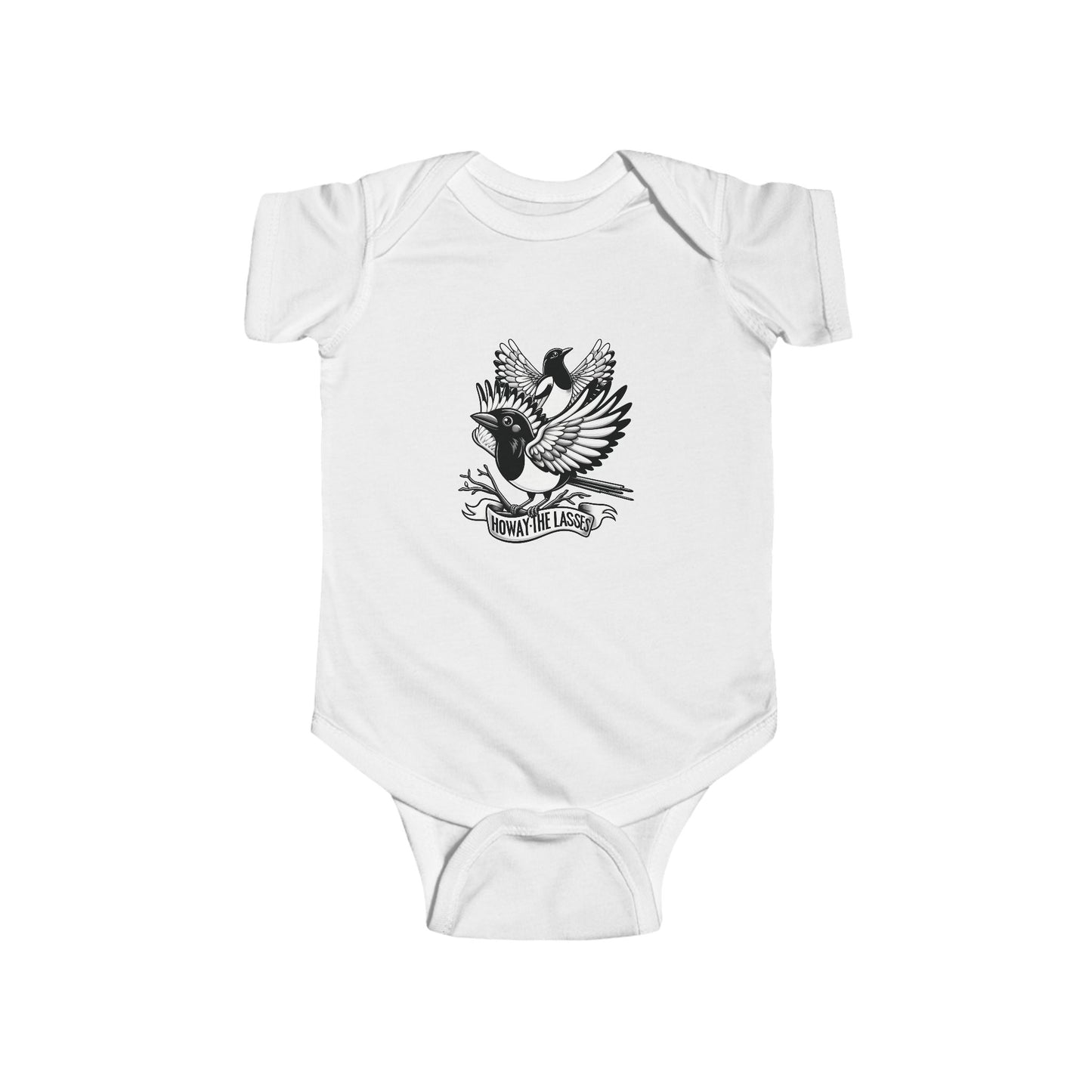 Newcastle United Howay The Lasses B&W (Twin Mags) Infant Bodysuit
