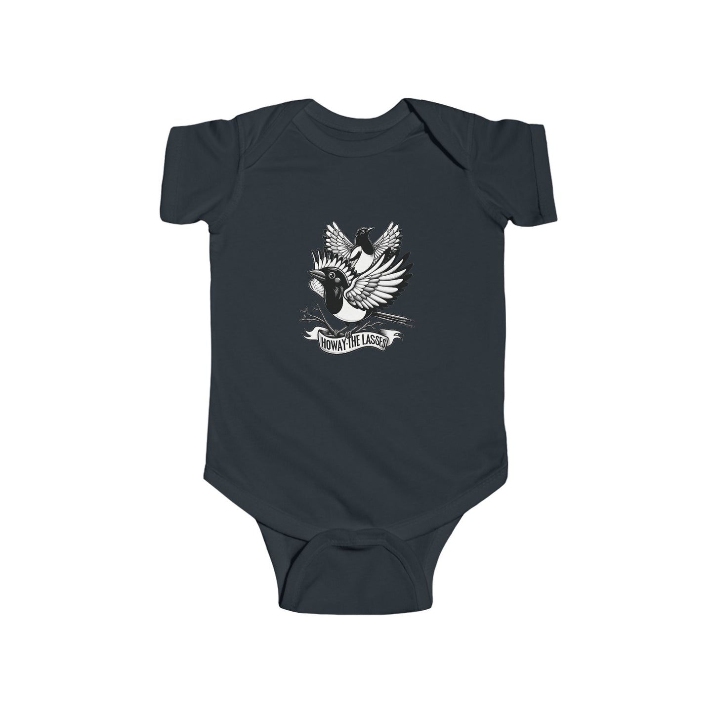 Newcastle United Howay The Lasses B&W (Twin Mags) Infant Bodysuit
