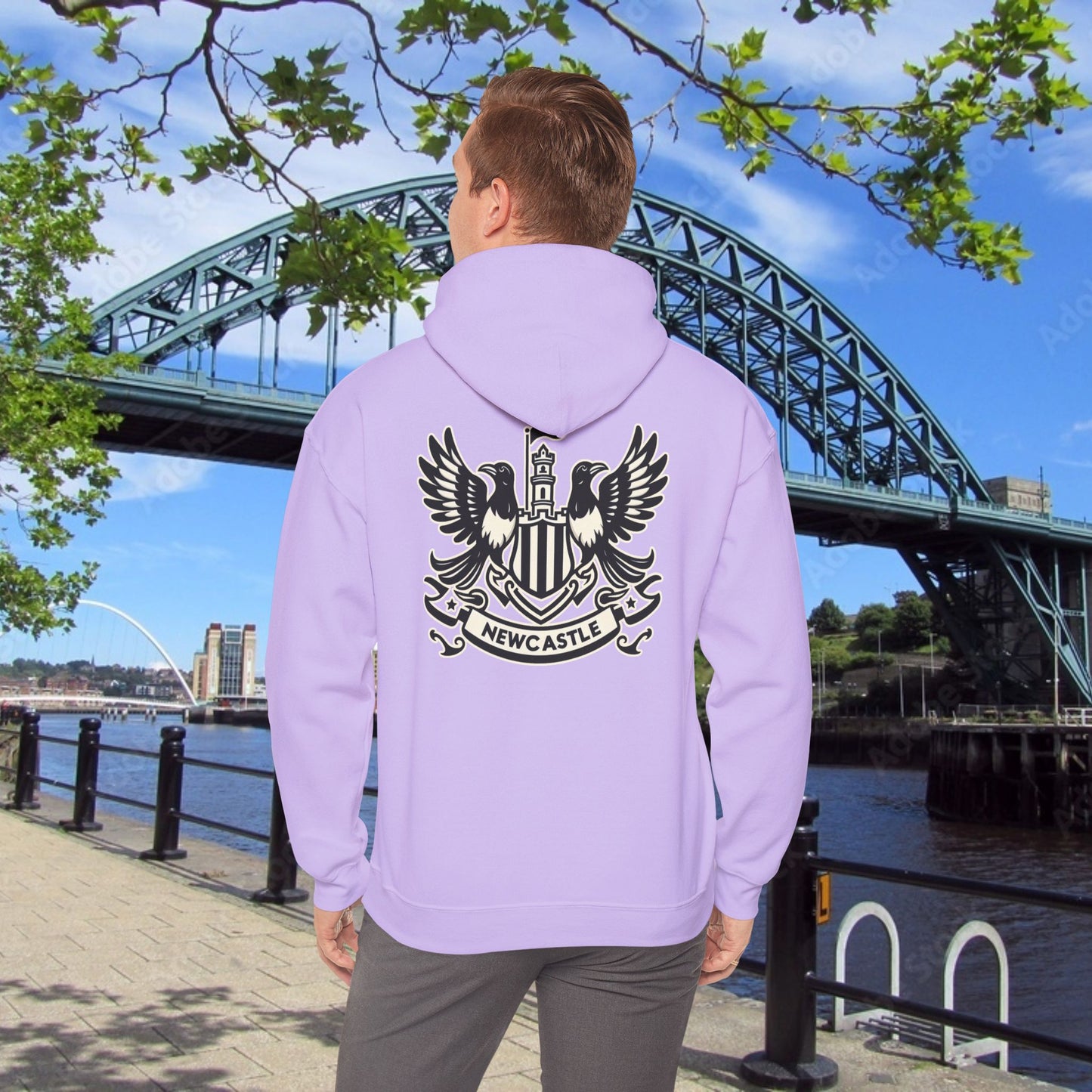 Newcastle United B&W Crest Hoodie