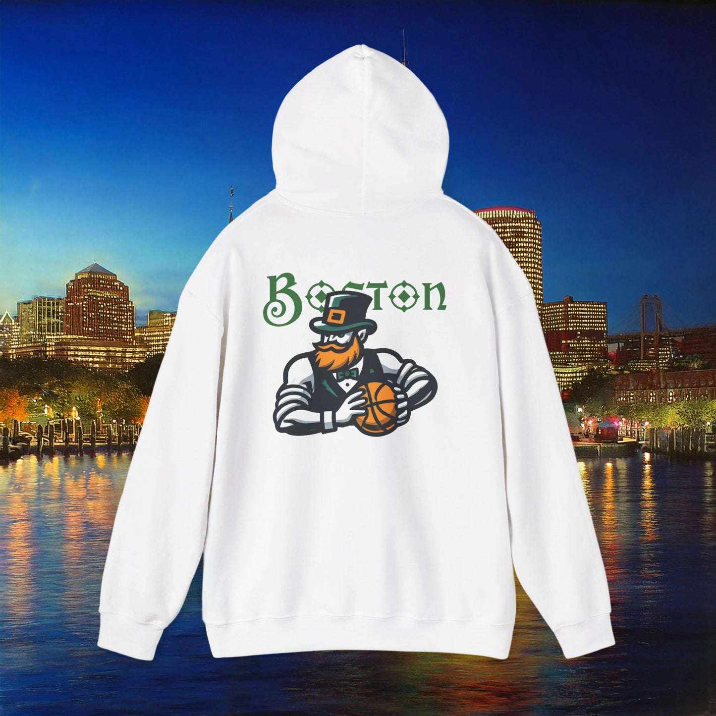 Boston Basketball Design Hoodie
