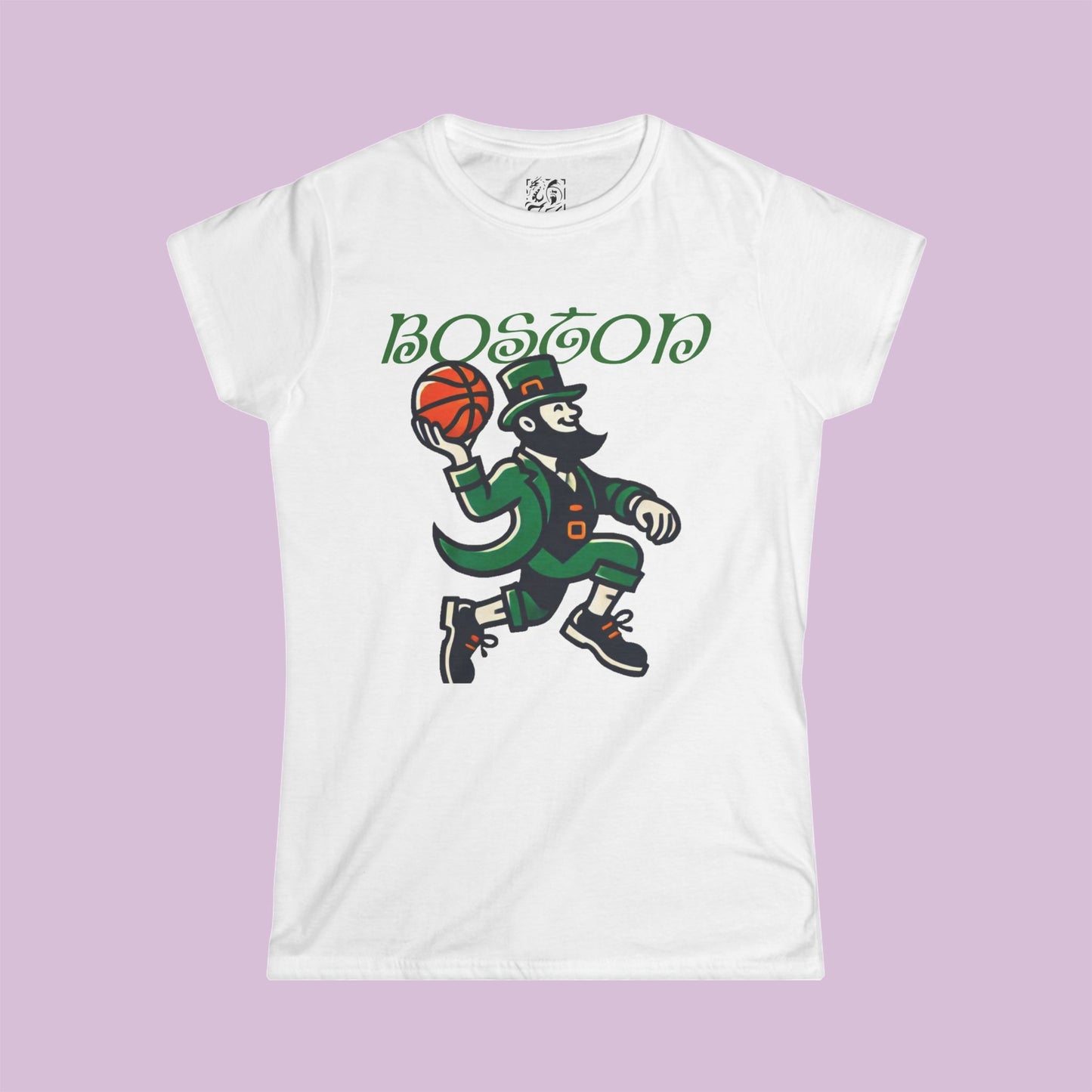 Boston Basketball Logo Women's Softstyle Tee