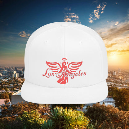 Los Angeles Red Angel Flat Bill Snapback