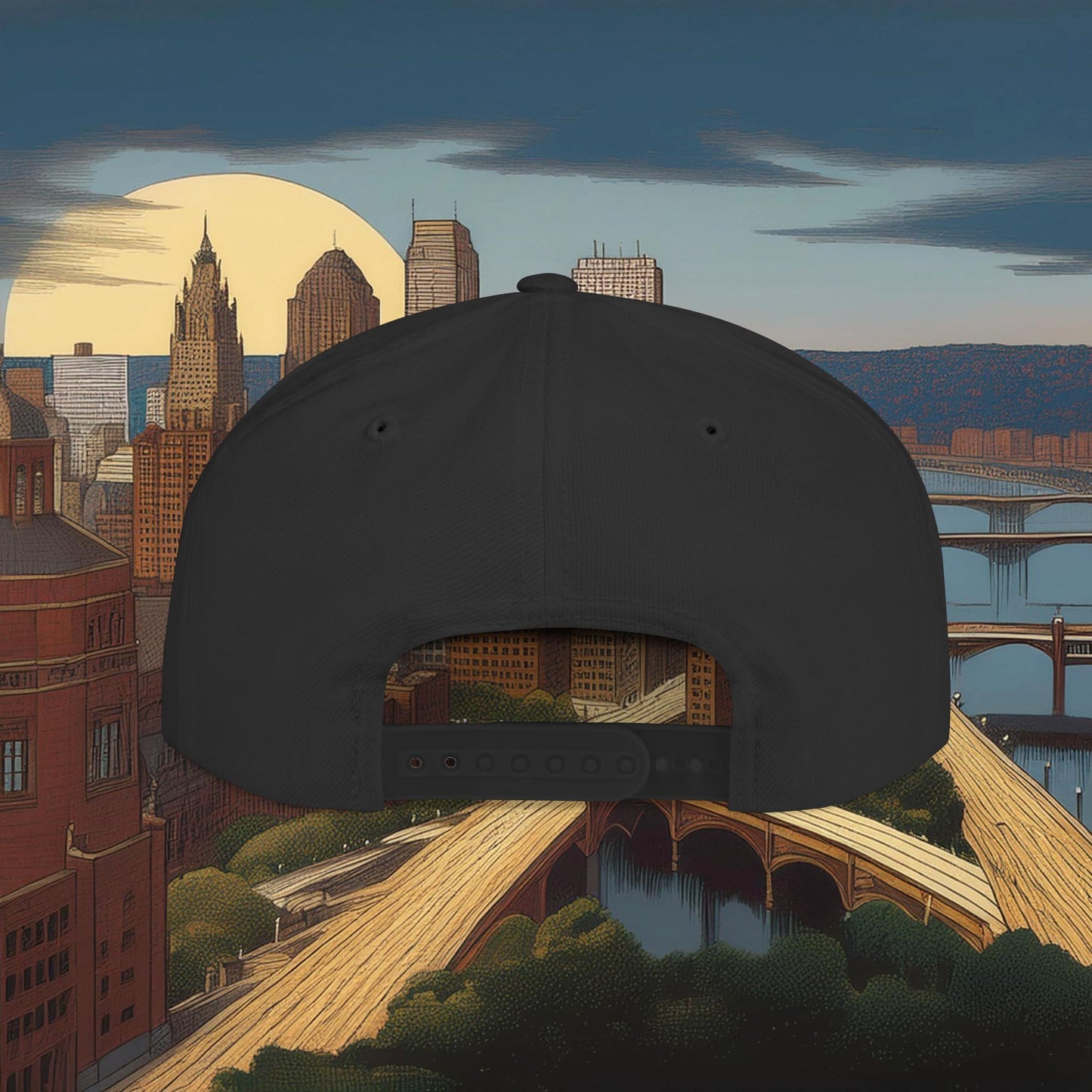 Pittsburgh Baseball Logo Flat Bill Snapback