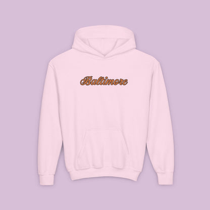 Baltimore Baseball Little Oriole Youth Hoodie