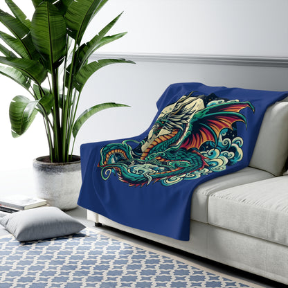 Cloud Dragon Sherpa Fleece Blanket