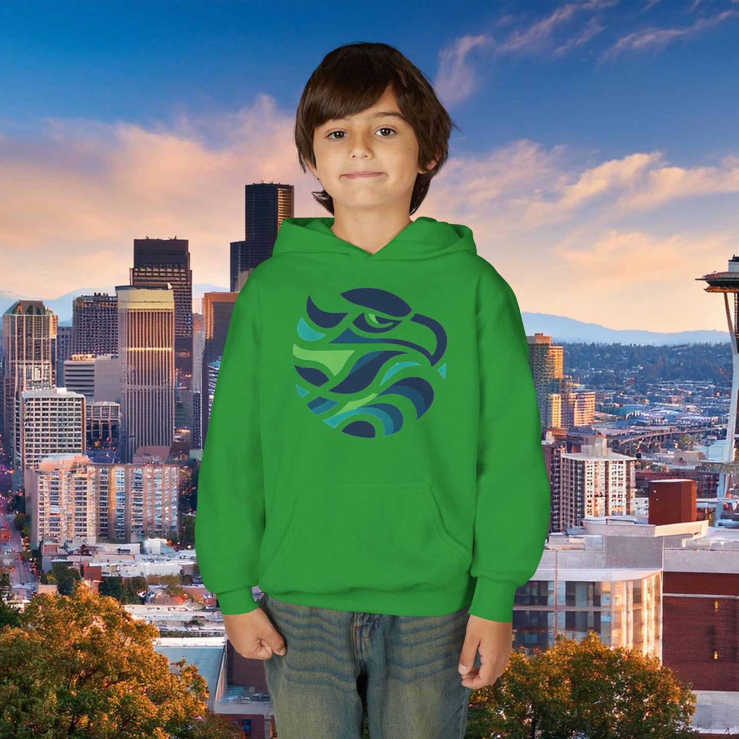 Seattle Football Logo Youth Hoodie