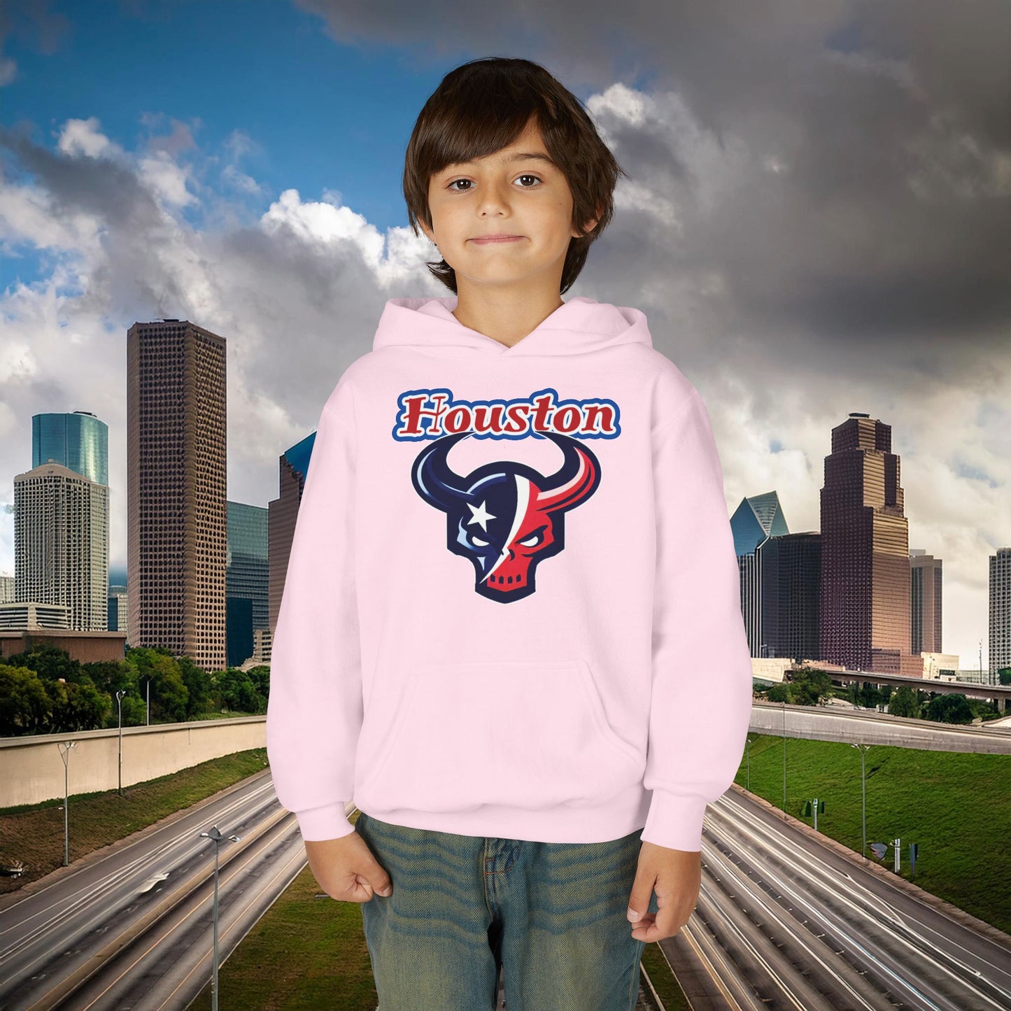 Houston Skull Youth Hoodie
