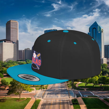 Texas Baseball Logo Flat Bill Snapback